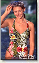 Get tan right thru your 1 piece structured top tan tan thru swim suit.